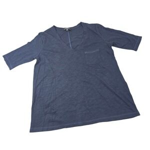 Liverpool Los Angeles Navy Pocket V Neck 1/2 Sleeve T Shirt Top‎ XS
